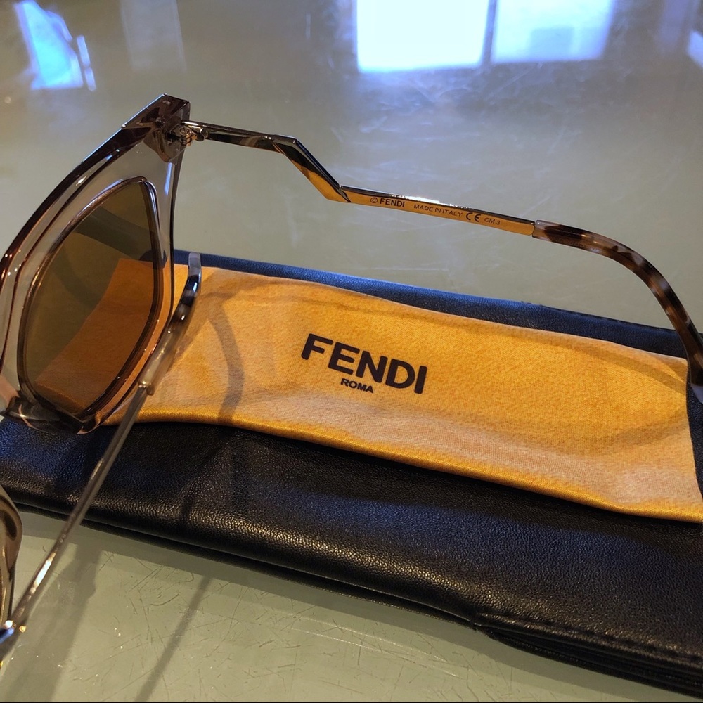 Fendi 52mm Cat Eye Sunglasses Iridia Dove Grey - Picture 3 of 8